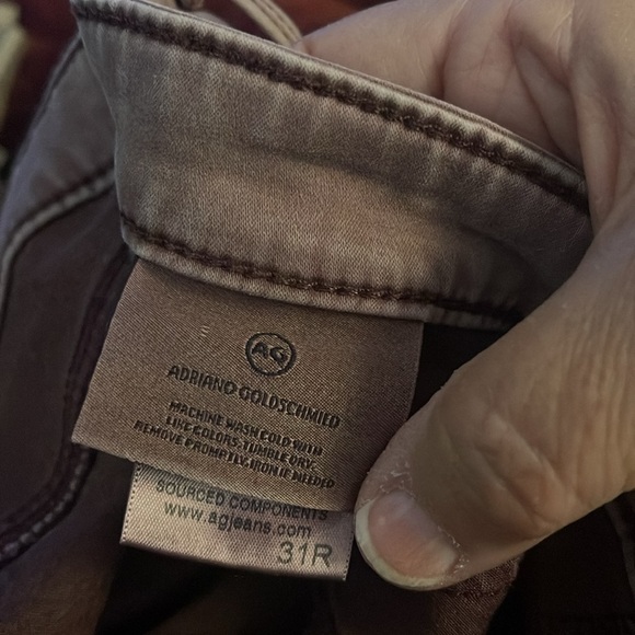 AG Adriano Goldschmied Abbey Ankle Purple Mid-Rise Ankle Jeans women’s size 31 R - Picture 4 of 6